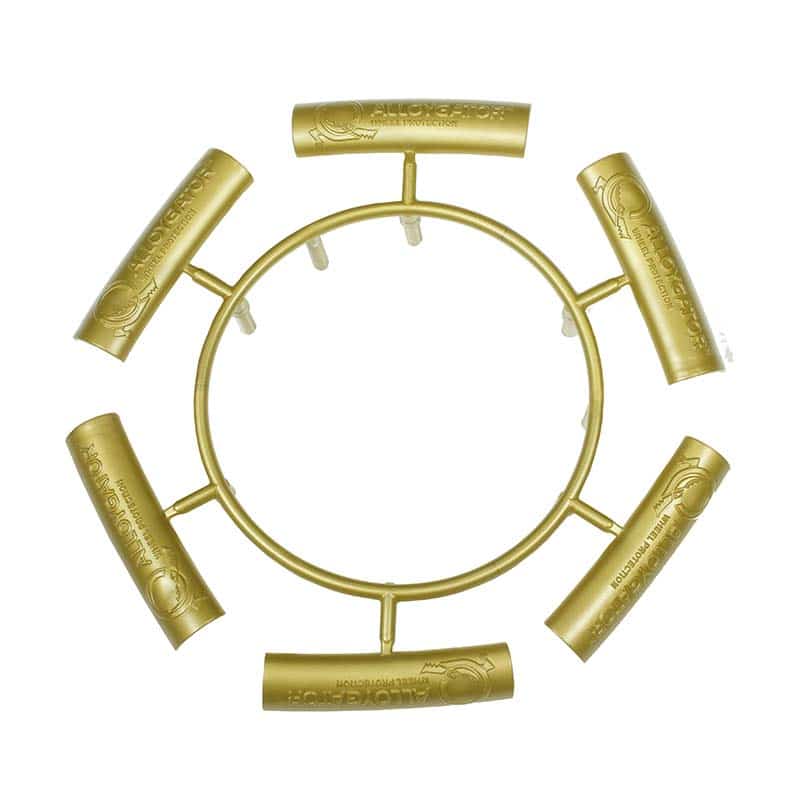 View of 6 x Gold Joining Clips For AlloyGator Wheel Protectors