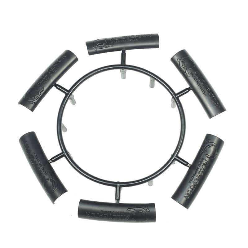 View of 6 x Graphite Joining Clips For AlloyGator Wheel Protectors