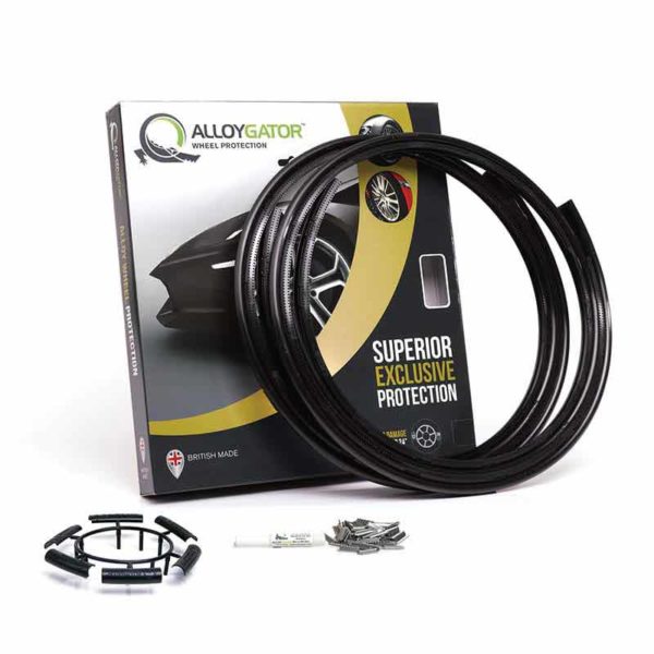 Black AlloyGator Alloy Wheel Rim and Tyre Protector - (12 to 24 Inch : 31 - 60cm)